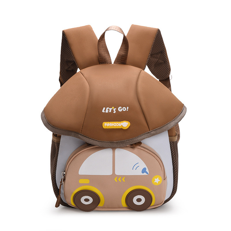 Kindergarten backpack for children, cute cartoon mushroom backpack for boys and girls, anti-lost out
