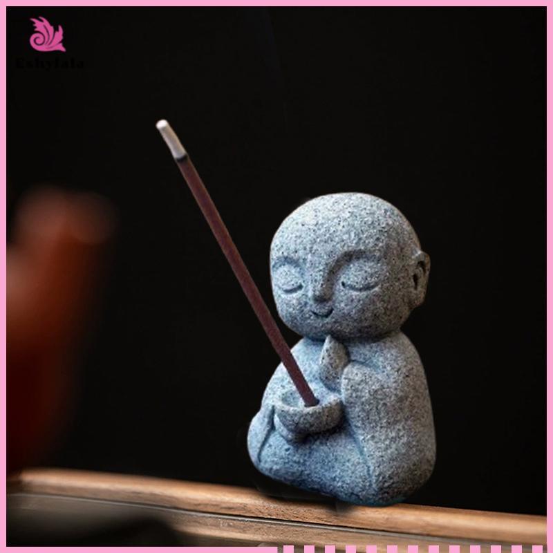 Hộp đựng hương Jizo Monk Nhật Bản Eshylala - Hộp đựng hương sa thạch [MỚI]