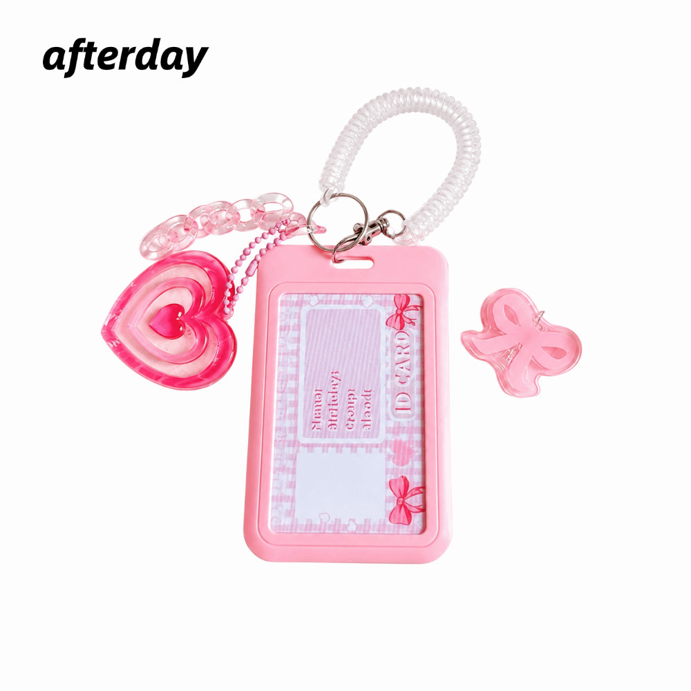 Giá đỡ Photocard AFTERDAY568, Vỏ trượt INS Hộp đựng thẻ học sinh, Di động có mặt dây chuyền Vỏ bảo v
