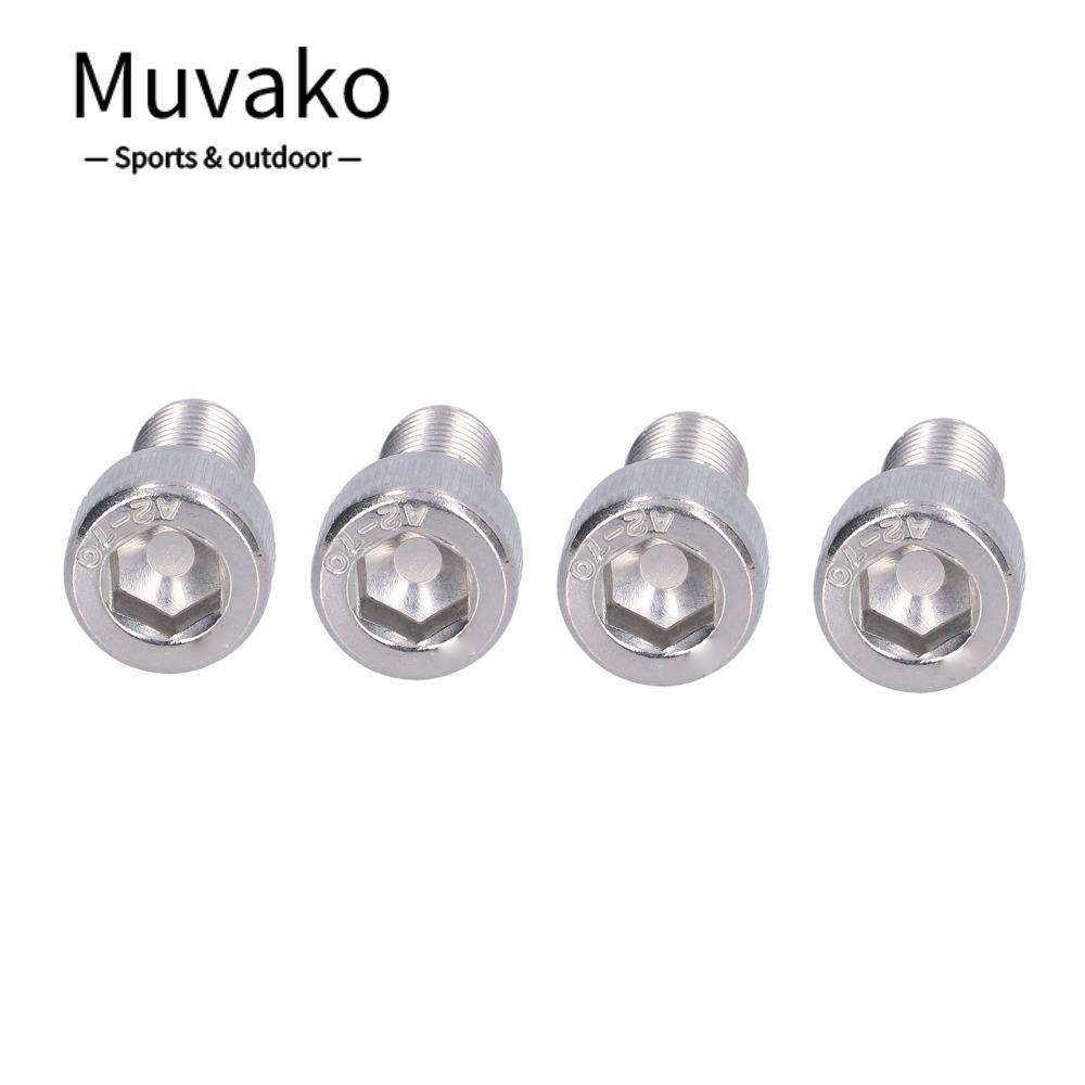 MUVAKO 4 Bu lông ổ cắm lục giác, A2-70 Lớp 1.25mm Ổ cắm sân mịn Đầu vít, Ổ cắm lục giác M10 Kích thư