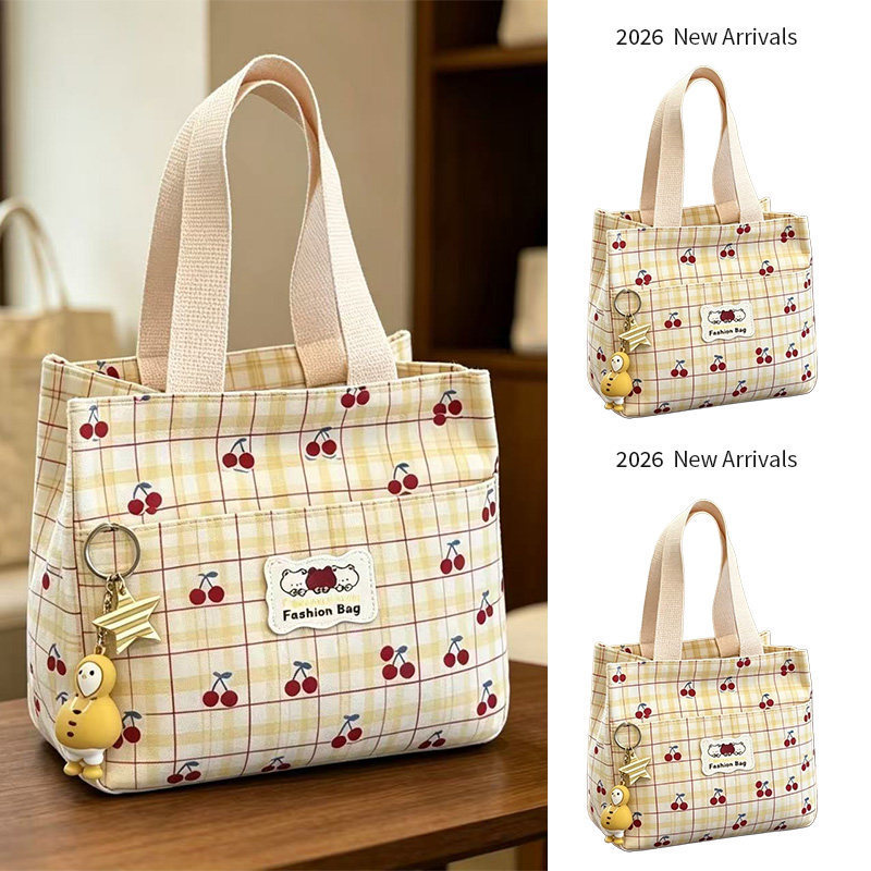 Portable Lunch Bag Lunch Box Tote Handheld Bento Bag  Lunch Bags Portable Picnic Bag Canvas Lunch Bo