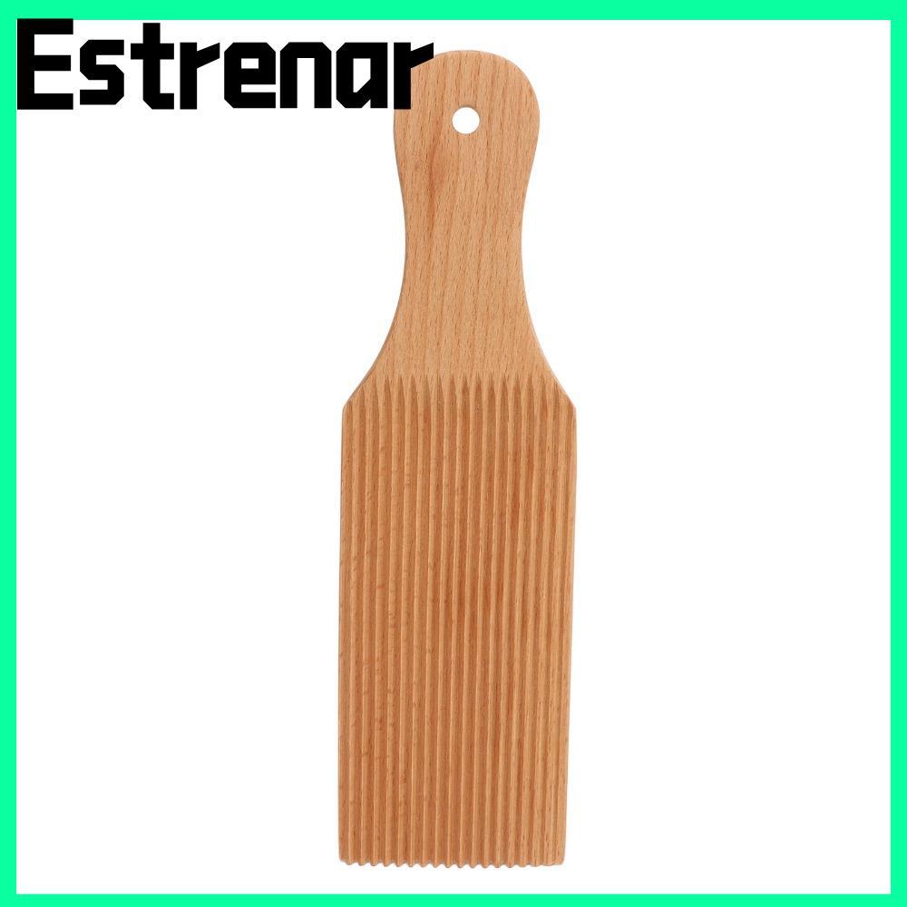 ESTRENAR Gnocchi Board, Gỗ sồi Slanted Board Garganelli Paddle, Tiện ích nhà bếp Máy làm bột chống d