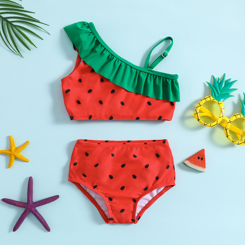 Bộ Bikini Bé Gái 2 ~ 7 Tuổi Đồ Bơi Trẻ Em Cho Bé Gái Hai Mảnh Đồ Bơi Trẻ Em Ruffle