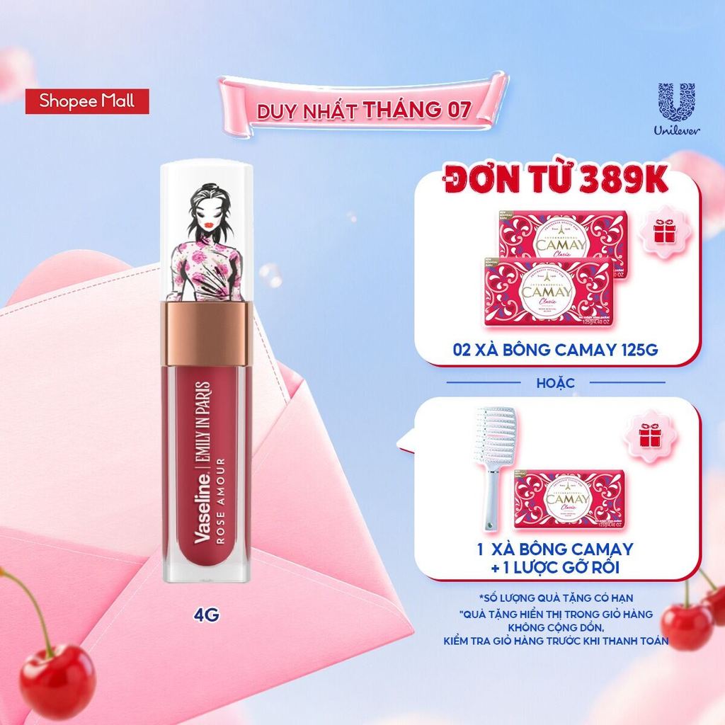 [New] Son Vaseline Emily In Paris  Rose Amour Tinted Lip Oil 4g (Hồng)