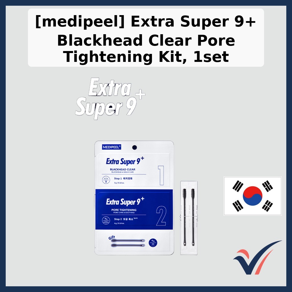 [medipeel] Bộ thắt chặt lỗ chân lông trong suốt Extra Super 9 +, 1 bộ / Bộ thắt chặt lỗ chân lông Hà