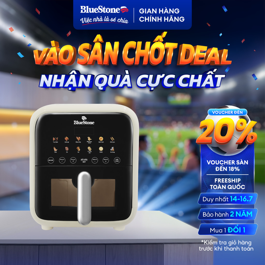[MCN1] Nồi Chiên Không Dầu Điện Tử BlueStone AFB-5861 - 7 Lít - 1800W