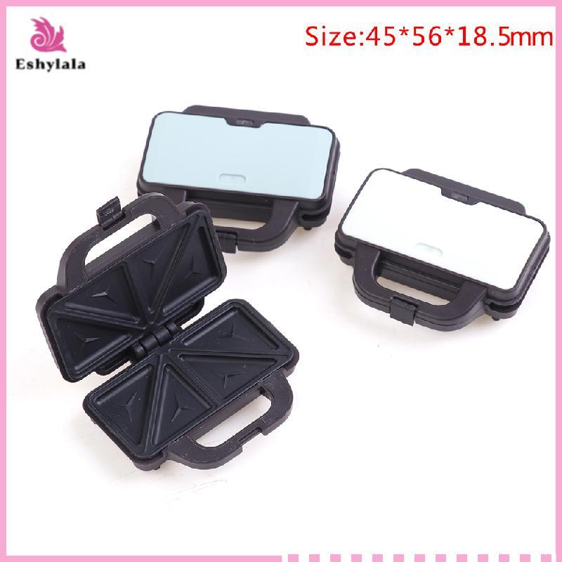 Eshylala 1: 12 Nhà Búp Bê Mini Pancake Maker Waffle Sandwich Maker Mô Hình Điện Nhà Bếp [MỚI]