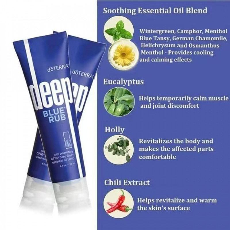 DoTERRA Deep Blue Soothing Cream Deep Blue Essential Oil Phiên bản làm đẹp Giảm đau khớp và cơ Kem x