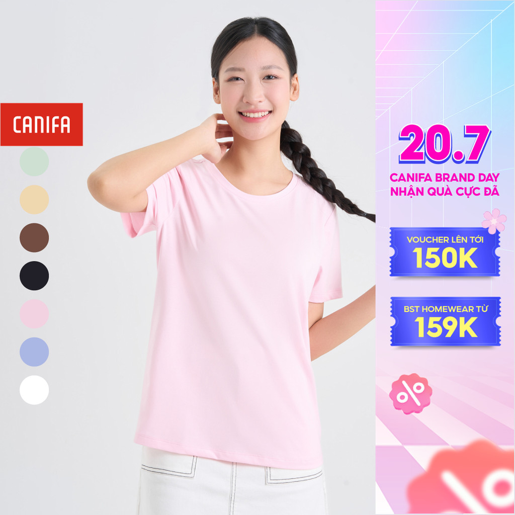 Áo phông nữ cổ tròn CANIFA 6TS25A001