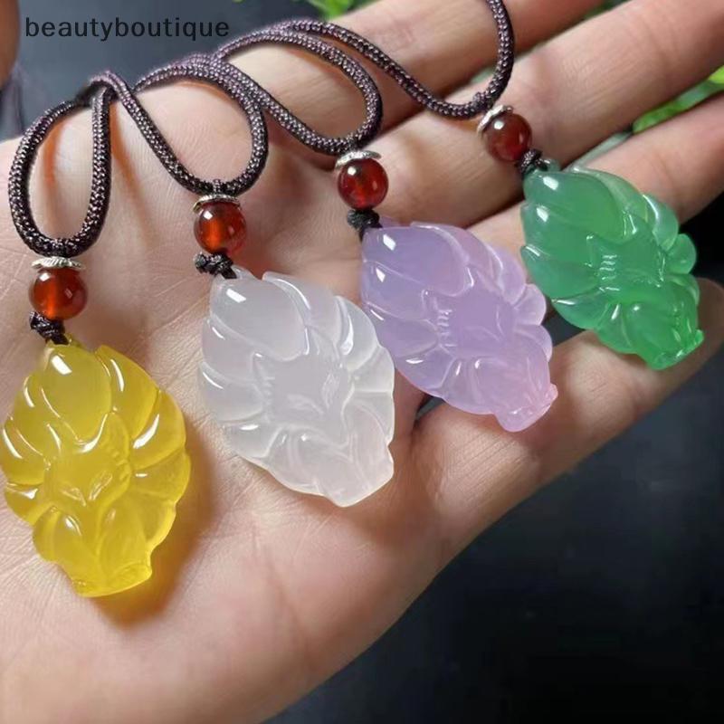 Beautyboutique] Fox Queen Nelace Nine-Tailed Fox Mặt dây chuyền giữa dài Fox Nelace Good Lu Nelace M