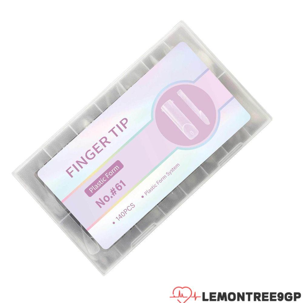LEMONTREE9GP 140 Cái Dạng Nối Dài Móng Tay, Hình Ống Thẳng Hình Dạng Dạng Móng Tay Pháp, Móng Tay Gi