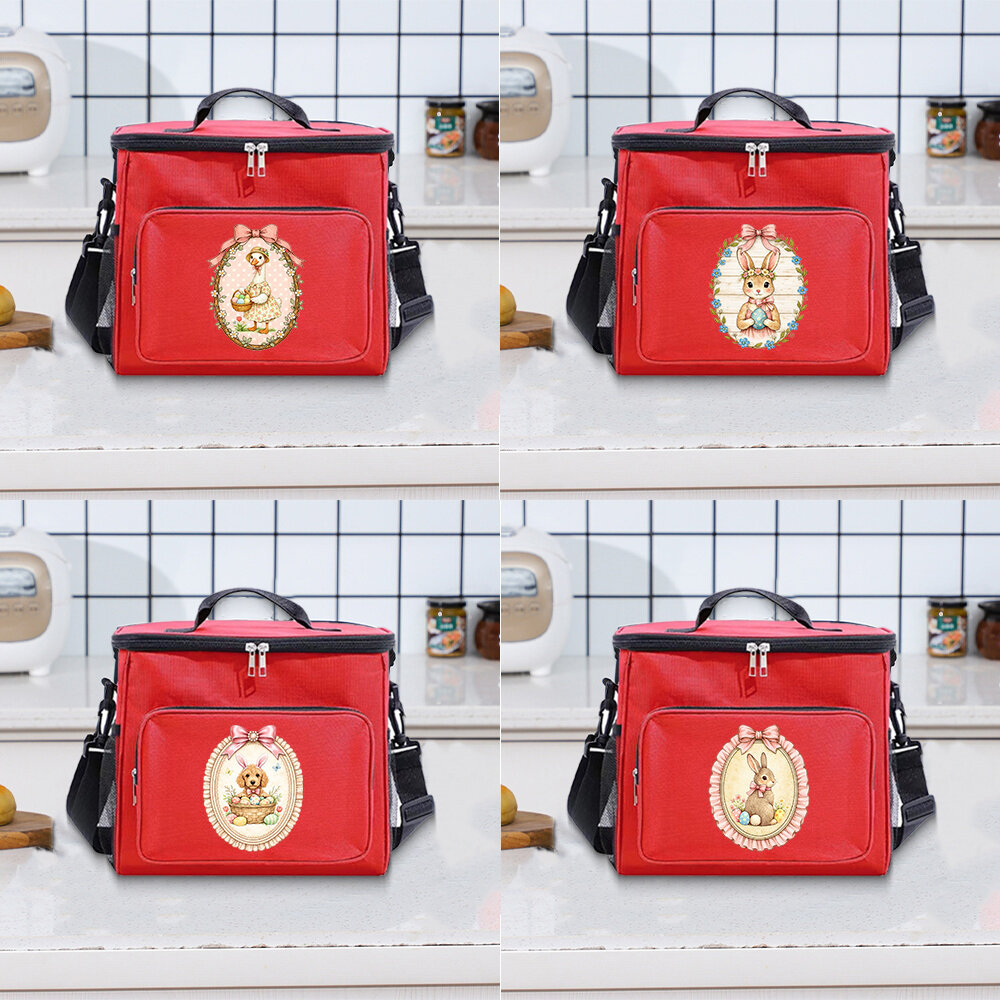 Lunch Bag Light Weight Large Capacity Cooler Crossbody Bag Heat Cold Preservation Meal Tote VinPort 