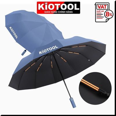Ô gấp gọn tự động Kiotool 12 nan kép, ô dù che mưa nắng mini chống tia UV tự động đóng mở nhỏ gọn