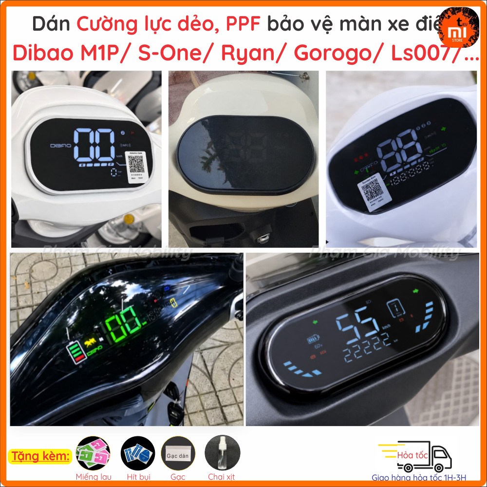 Dán màn hình cho đồng hồ xe điện Dibao S-one LS007 M1P/ KAZUKI/ Takumi/ Gorogo/ JVC ZH Gogolo/ Gogo/