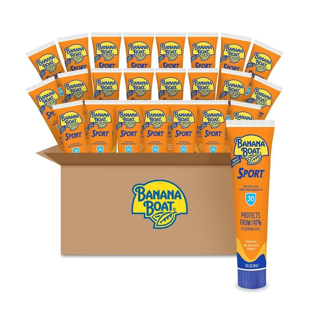 Kem chống nắng Banana Boat Sport Ultra SPF 30, 1Fl Oz, Kích thước du lịch, Oxybenzone Free, Kem chốn