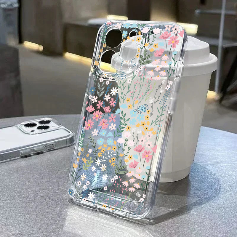 Ốp Lưng Hoa Cúc Và Lá Cho Infinix Tecno Pova 2 3 4 5 6 Pro 7 Camon 40 Pro 5G POP 5 LTE Vỏ Silicon TP