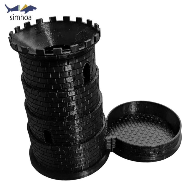 Simhoa Dice Tower Gấp Nhỏ Gọn Đồ Chơi Giải Trí Dễ Dàng Con Lăn Thời Trung Cổ Lâu Đài Hình Có Khay