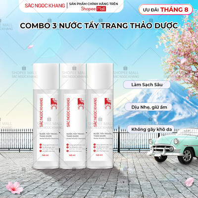 Combo 3 Nước Tẩy Trang Sắc Ngọc Khang 145ml ( Tổng 435ml )