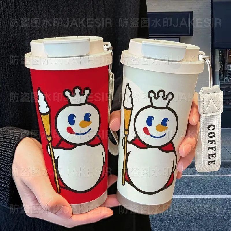 Mixue Ice City Cốc giữ nhiệt độc đáo dễ thương Thép không gỉ Sinh viên Ống hút có giá trị cao Uống đ