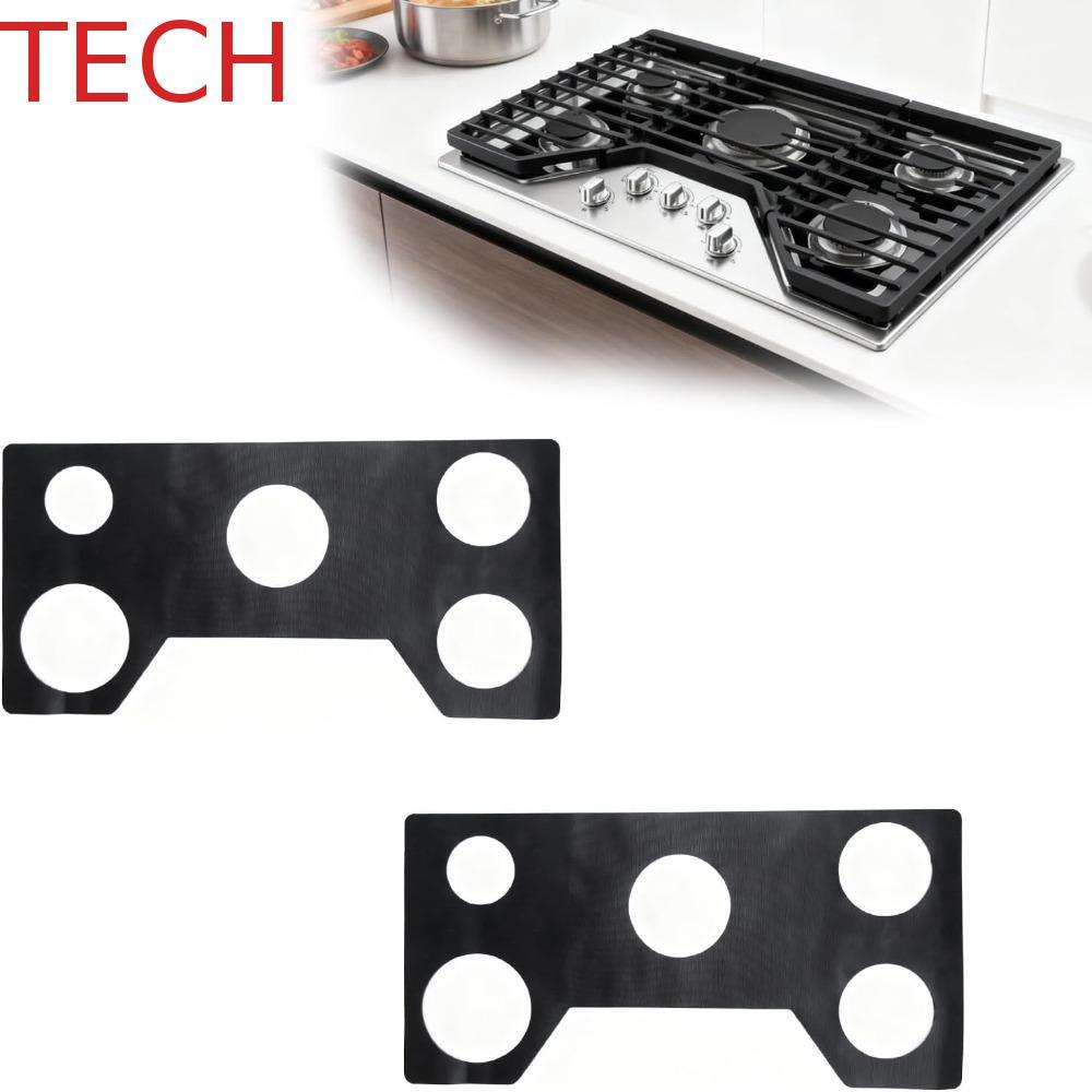 Vỏ bếp gas TECH, Thảm bảo vệ bếp gas bằng silicon chống dầu mỡ chịu nhiệt, Tấm đệm bếp gas hình chữ 