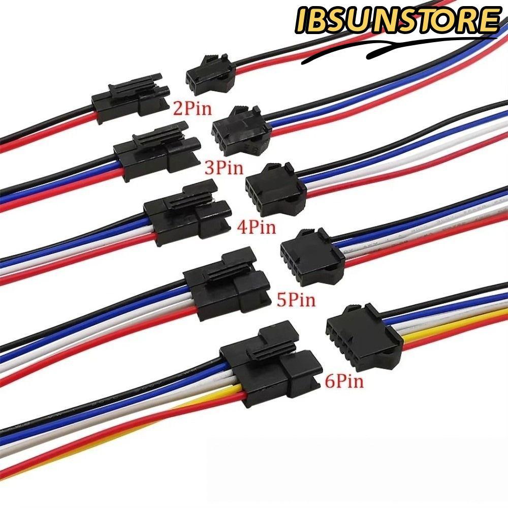 IBSUNSTORE 10 Cặp Cáp Kết Nối JST, 2 / 3 / 4 / 5 / 6 Pin RGBW Dây Kết Nối SM Tương Thích, Nam Nữ SM 