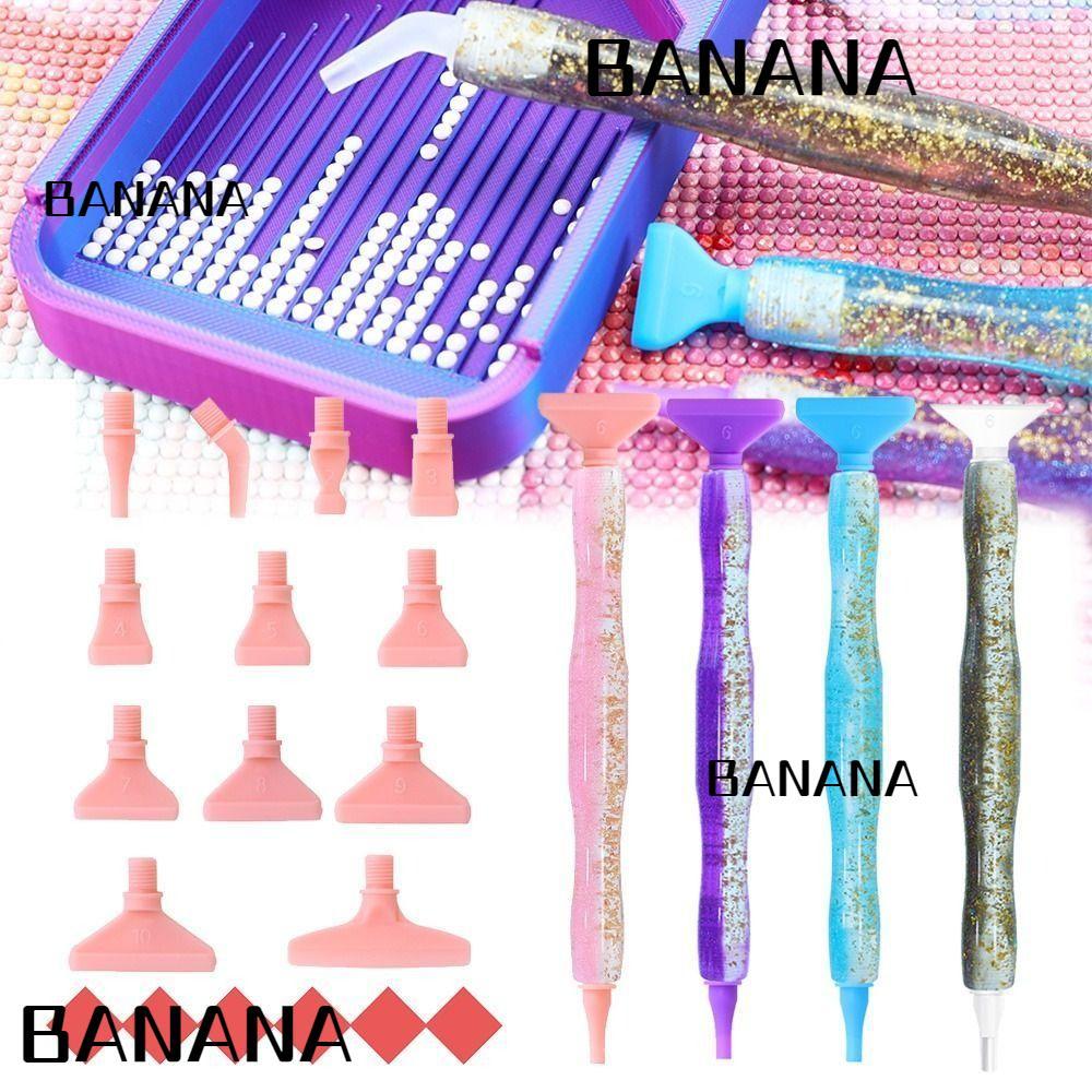BANANA1 5D Nhựa Tranh Gắn Đá Bút, DIY Craft Diamond Painting Tool Đầu Bút Thay Thế, Tranh Gắn Đá Ngh
