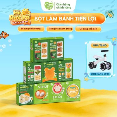 Bột làm bánh cho bé Mămmy làm bữa phụ bổ sung Canxi, DHA hỗ trợ phát triển toàn diện cho bé 6 tháng