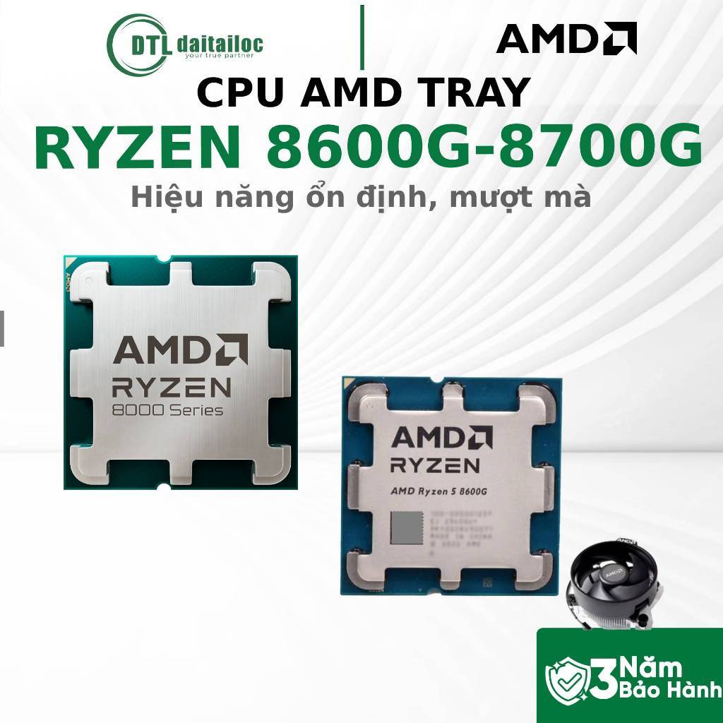 (FULL VAT) CPU AMD Tray 8600g 8700g | Bảo Hành 36 Tháng