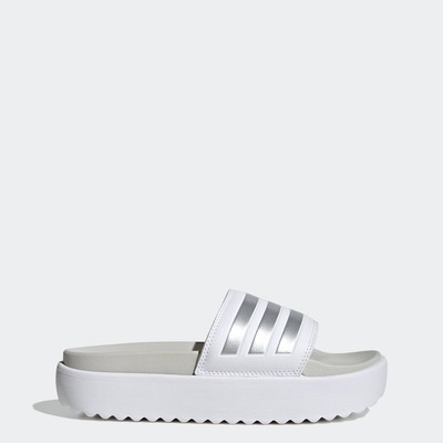 adidas Bơi lội & Phong cách sống Dép Platform adilette Nữ trắng IE9703