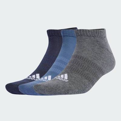 adidas Phong cách sống Bộ 3 Đôi Tất Cổ Thấp Lót Đệm Unisex Màu xanh da trời IP0398