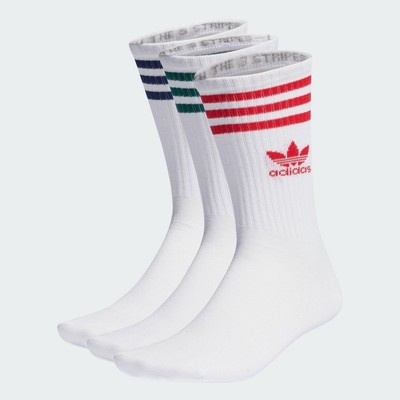 adidas Phong cách sống Bộ 3 Đôi Tất Cổ Trung Unisex trắng IL5026
