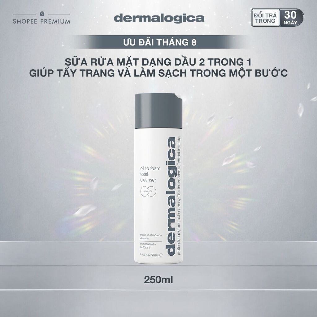 Sữa rửa mặt & tẩy trang 2 trong 1 Dermalogica Oil to foam total cleanser 250ml