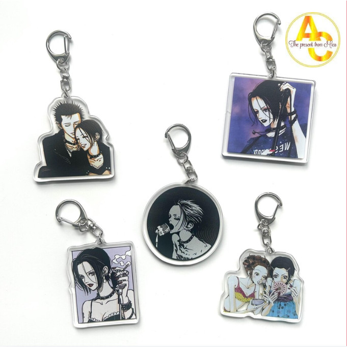 Móc khoá NANA Double Side Keychain, Nana Osaki, Nana Komatsu, Nobuo Terashima, Ren Honjo, Takumi Ich