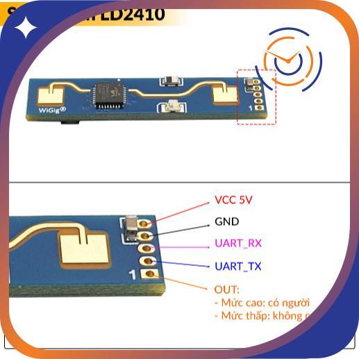 Cảm biến hiện diện con người HLK - Cảm biến hiện diện ld2410 -“Cảm biến hiện diện con người HLK-LD24