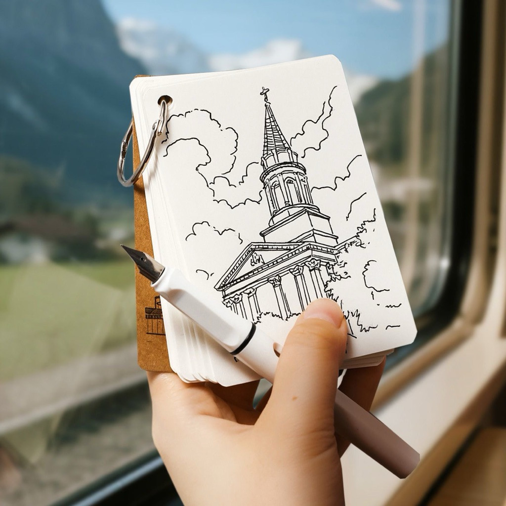 Sổ Vẽ Mini Xin Mo Naha – Vòng Khoen, Phác Thảo & Tô Màu, Bỏ Túi, Sketchbook, Sổ Tay Hand-drawing ✨
