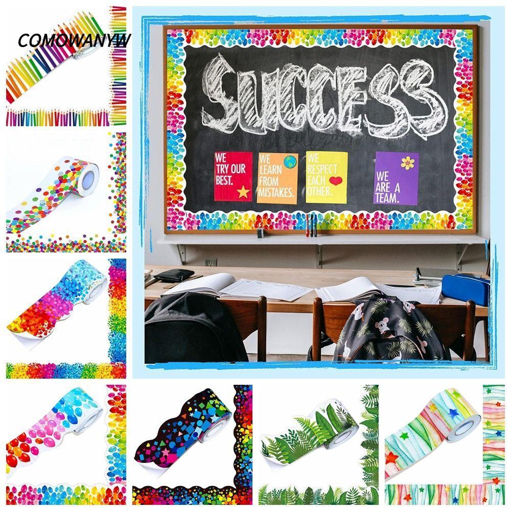 Giấy viền COMOWANYW, Giấy dán trang trí 18M, DIY Handmade Crafts Bulletin Board Border