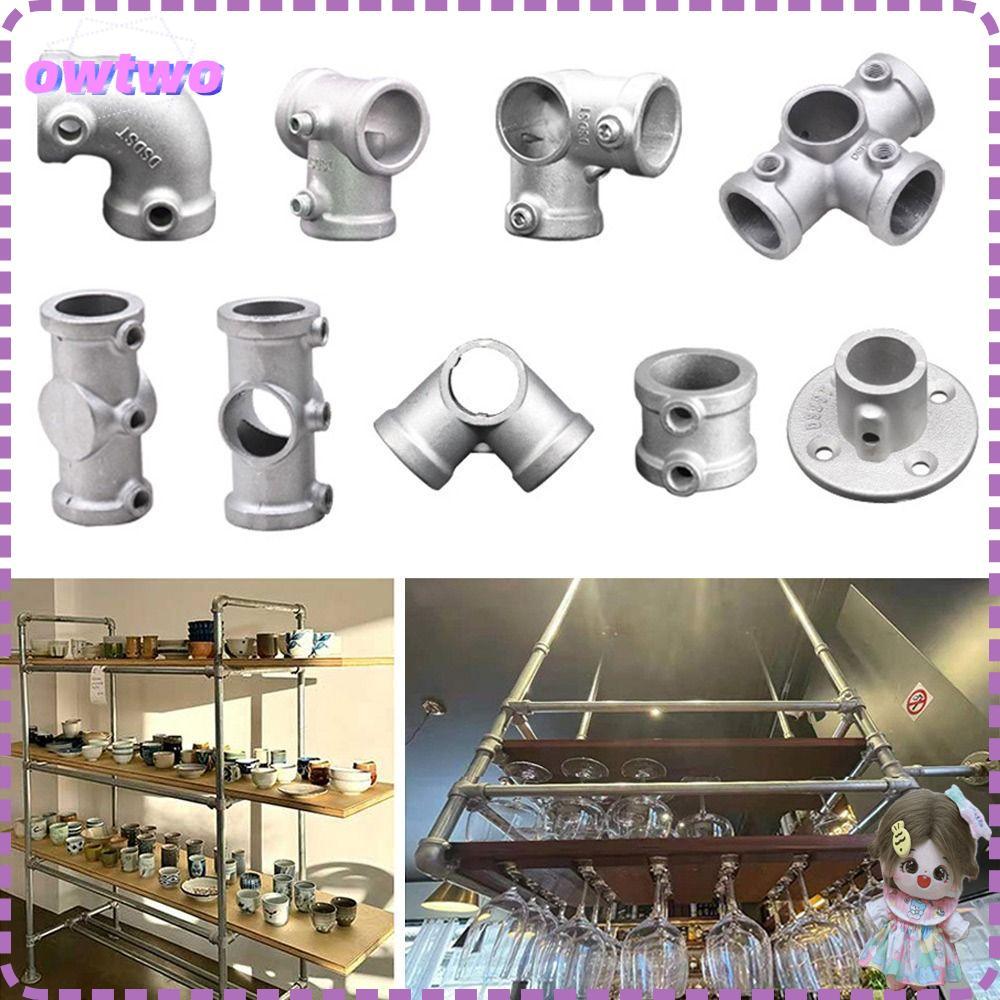 Đầu nối lắp ống OWTWO, Chốt khung khuỷu tay bằng thép hợp kim nhôm, Góc 1\ 2 '' / 3\ 4 "Khóa cố định Đầu nối ống tròn Kệ ống thép