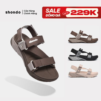 Giày Sandal Unisex Shondo F8M Ver 2.2 Đế Cao 4.5cm Bám Sàn Tốt Nhiều Màu