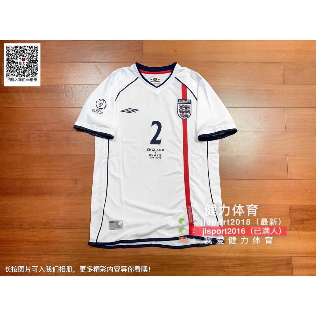 2002 World Cup Jersey England Retro Jersey Irving Little Beckham Jersey Team Jersey Áo bóng đá
