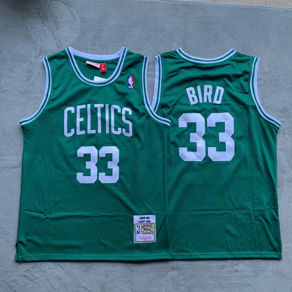 NBA Celtic Larry Burder Số. Áo thể thao cổ điển 33 Green Jersey Retro Jersey