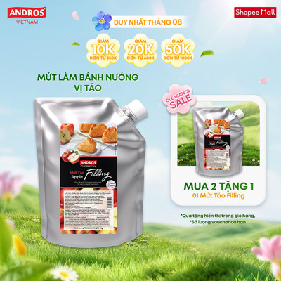 Mứt Làm Bánh Nướng Vị Táo - Hàm lượng trái cây cao - FILLING - Nguyên liệu làm bánh - 1KG