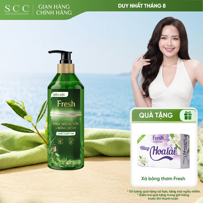 Dầu Gội Fresh Natural Chiết Xuất Tre - Hỗ Trợ Giảm Gàu, Phục Hồi Tóc Hư Tổn Và Giúp Tóc Bồng Bềnh 650g