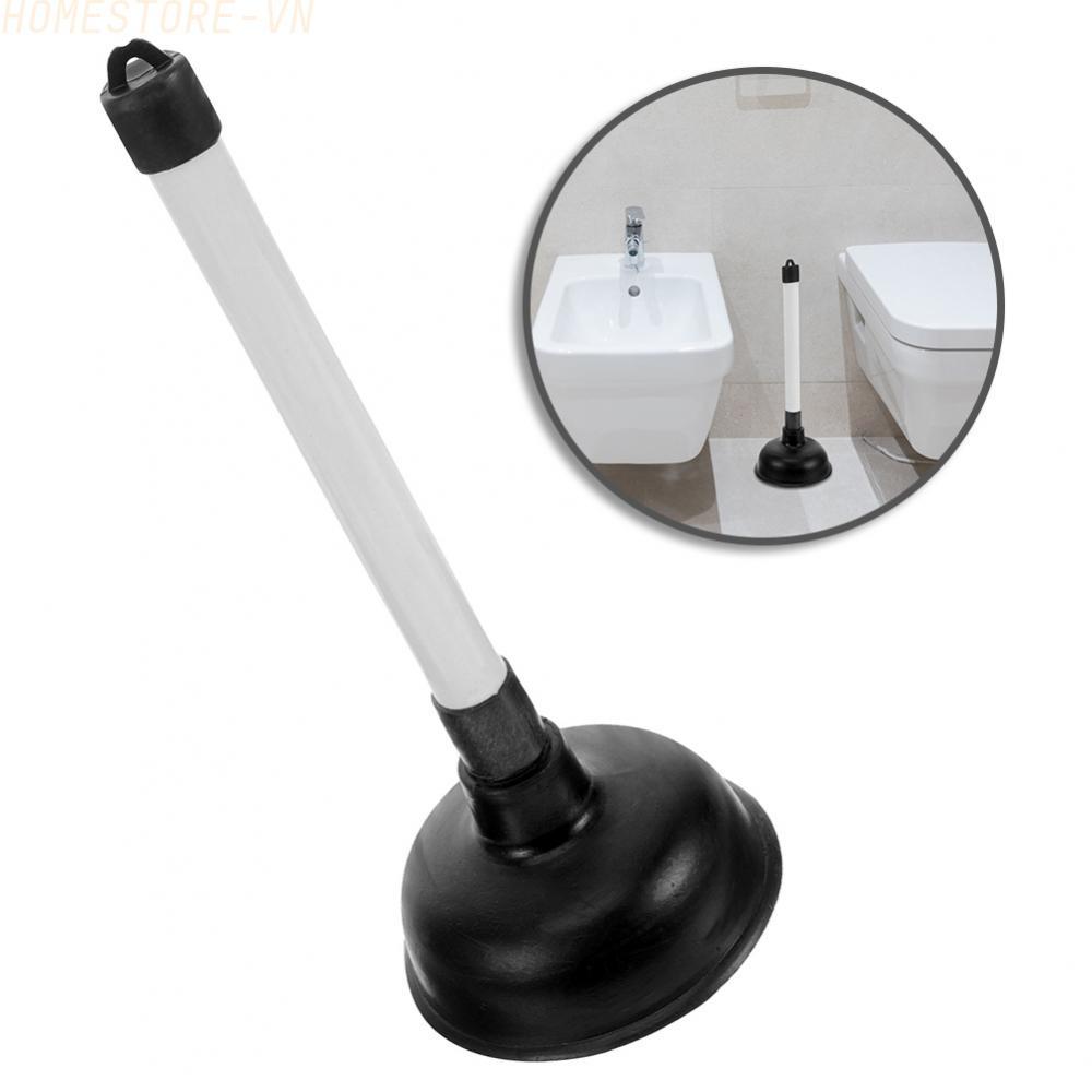 [Homestore]Toilet Plunger Long Sturdy Handle Quick Clog Removal Sturdy Rubber Clog Remover