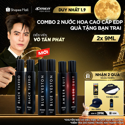 [SVIP] [MỚI] Nước Hoa Nam Cao Cấp XMen for Boss EDP chai 9ml, Hương Thơm Lịch Lãm, Lưu Hương 48H, Quà Tặng Bạn Trai
