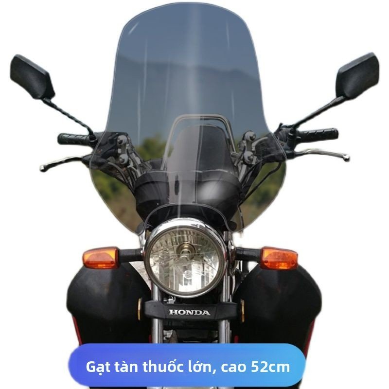 Kính chắn gió lớn cho Honda Cruiser Haojue GZ150 phụ kiện độ xe bền đẹp