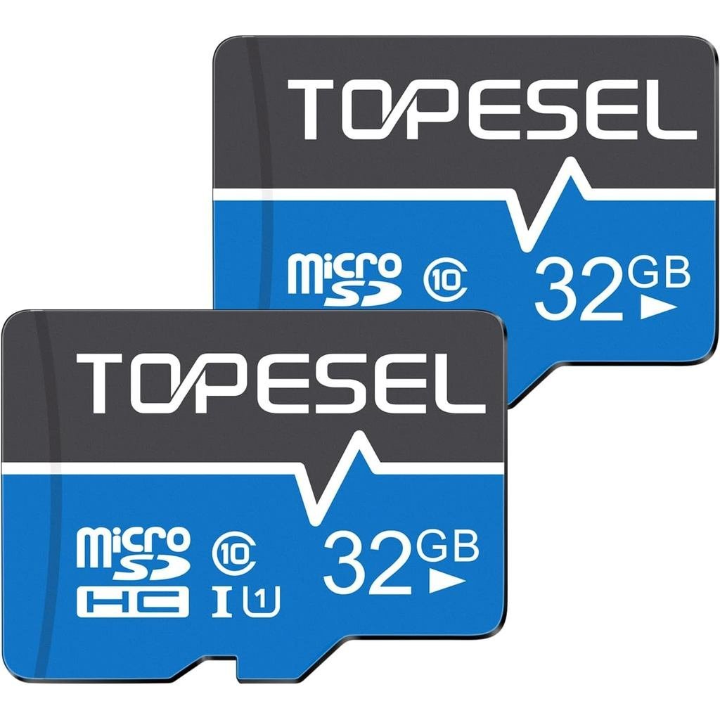 TOPESEL 32GB(The Actual Usable Capacity is 28.8GB) Micro SD Card 2 Pack Memory Cards MicroSDHC UHS-I