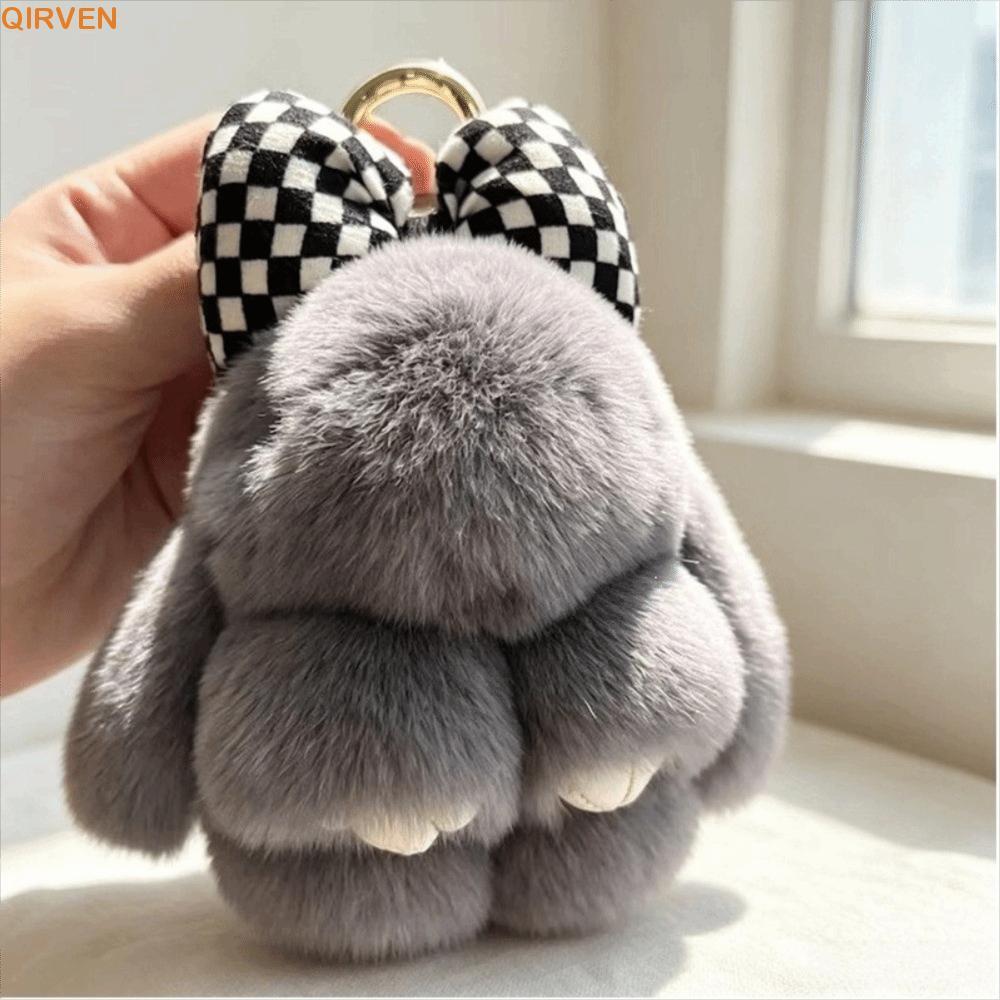 QIRVEN Sang Trọng Thỏ Móc Khóa, Thỏ Mini Lông Thỏ Thỏ Thỏ Sang Trọng Móc Khóa, Dễ Thương Lông Tơ Mềm