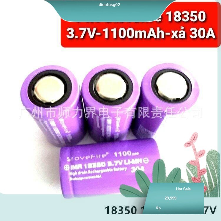 achun.vn - CELL PIN Stovefire 18350 - 1100mAh - 3.7V xả 30A
