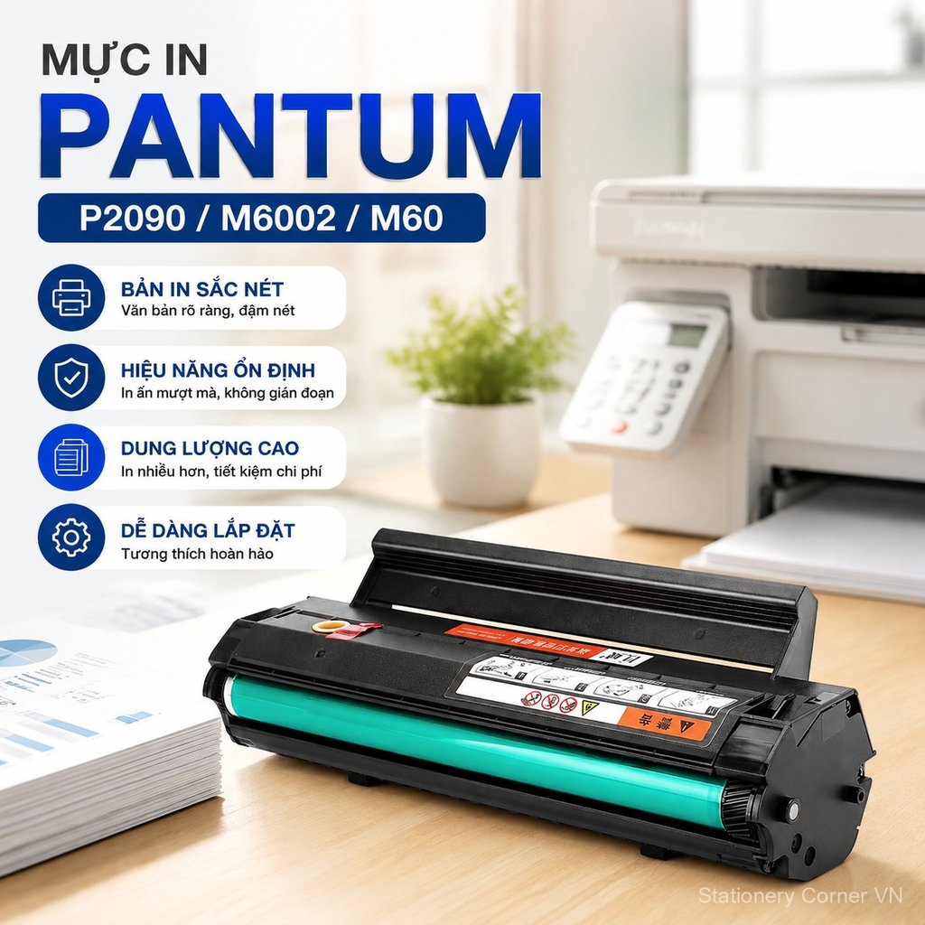 Hộp mực in Pantum P2090 M6002 tương thích, chất lượng cao, bền đẹp giao nhanh