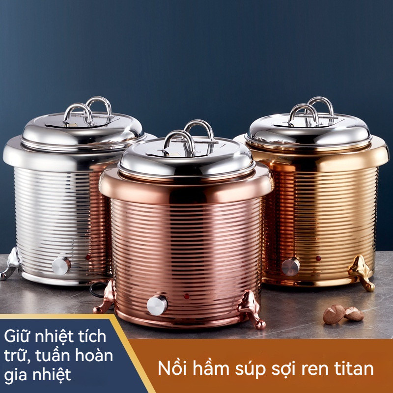 Thùng sưởi cháo điện tử bằng inox. Nồi sưởi ấm buffet thương mại-thermal pot